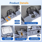 Outdoor Power Outlet,Outdoor Extension Cord Waterproof Double Wall Outlet Extender with On-Off Switch and Indicator Light，Exterior Electric External Power Outlet,Outside Outlet (9.8FT)