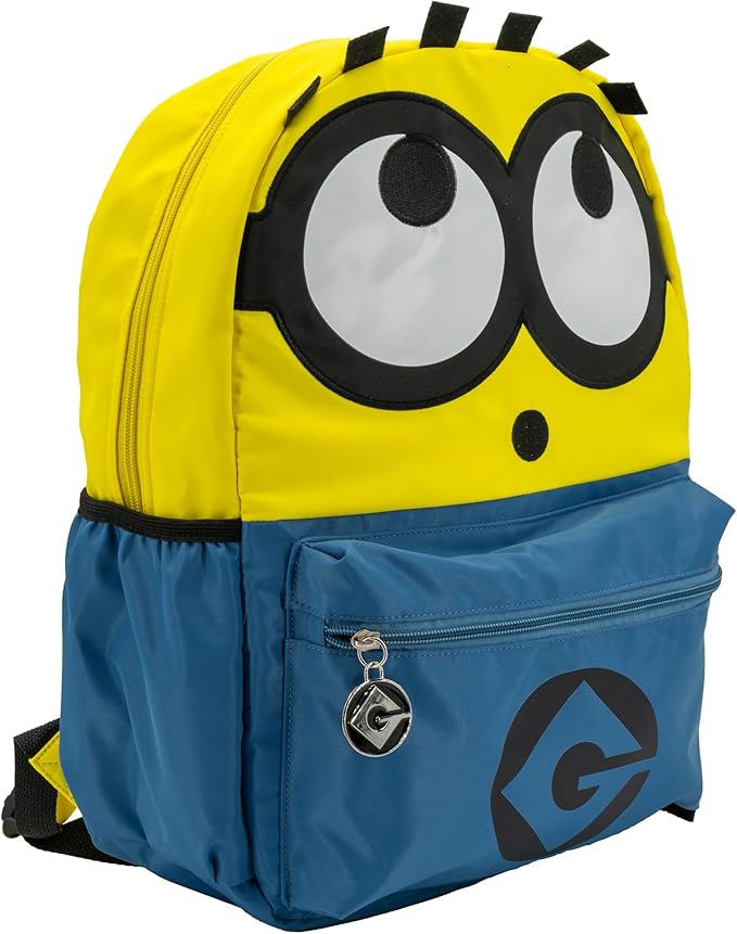 AI ACCESSORY INNOVATIONS Despicable Me Minions Backpack for Boys & Girls, Kids 16 Inch Schoolbag with 3D Features, Yellow