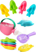 Fajiabao Bath Toys for Kids Ages 1-3 Toddler Bath Toys Mold Free for 2-4 Stacking Boat Water Table Pool Sand Bathtub Sensory Toys for Girls Boys Gifts