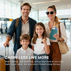 ALLIVE Family Passport Holder for Women & Men, RFID Blocking Passport Wallet with AirTag Slot, Genuine Leather Passport Cover Family Travel Gift & Airport Essentials (Lake Blue)