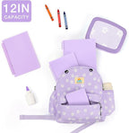 STEAMEDBUN Corduroy Toddler Backpack for Girls 2-4: Kids backpack for Boys Girls - 12 inch Preschool Kindergarten Backpacks - Floral