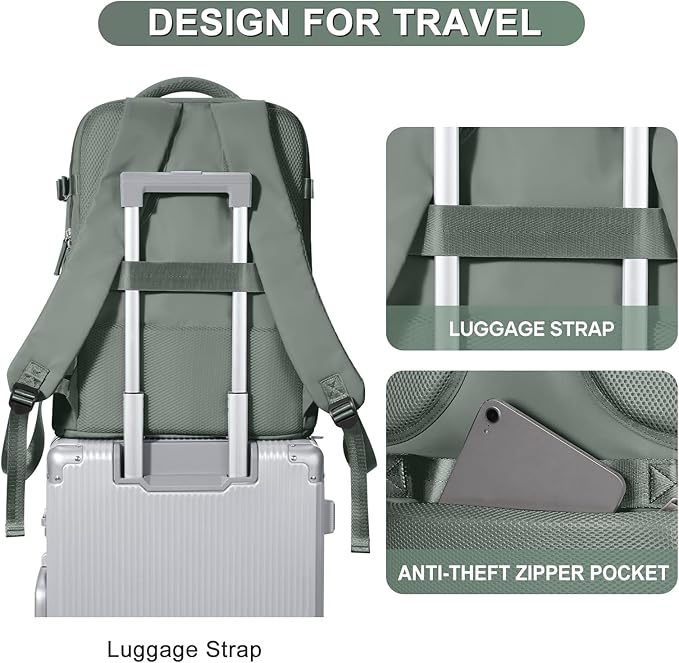 Extra Backpack For Traveling On Airplane Travel Backpack For Women Men Airline Approved Carry On Bags For Airplanes Gym Bag With Shoe Compartment Waterproof Laptop Backpack Camping Hiking Backpack