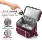 MIYCOO Lunch Bag & Lunch Box for Women Men, Double Deck Leakproof Insulated Soft Large Adult Camping Cooler bag for Work, Beach, Picnic, Travel (Purple, 15L)