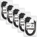 Large Zip Ties Heavy Duty Outdoor 24 inch (250 Pack), Heavy Duty Zip Ties 220 lbs, Black, by ANOSON