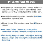 BAGAIL 4 Set/6 Set/8 Set Compression Packing Cubes Travel Accessories Expandable Packing Organizers (Cloth Pattern, 4-Black)