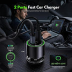 [Esoulk] 145W Fast USB C Car Charger, Dual PD Car Charger Adapter with 100W + 45W Ports, Cigarette Lighter USB Charger for iPhone, Samsung, Laptop