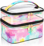 Cosmetic Bag Makeup Bag Travel Cosmetic Bags for Women Makeup bags Cases Portable Waterproof Foldable (Tie-Dye)