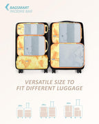 BAGSMART 6 Set /4 Set/2 Set Compression Packing Cubes for Travel, Lightweight Luggage Organizer Bags, Durable Space Saver Bags Travel Essentials