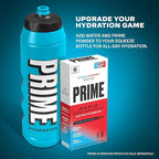 PRIME 32 oz Blue Squeeze Sports Water Bottle, BPA Free, Dishwasher Safe, Easy-Grip Ergonomic Leakproof Design, Fast Hydration for Gym, Cycling, Running