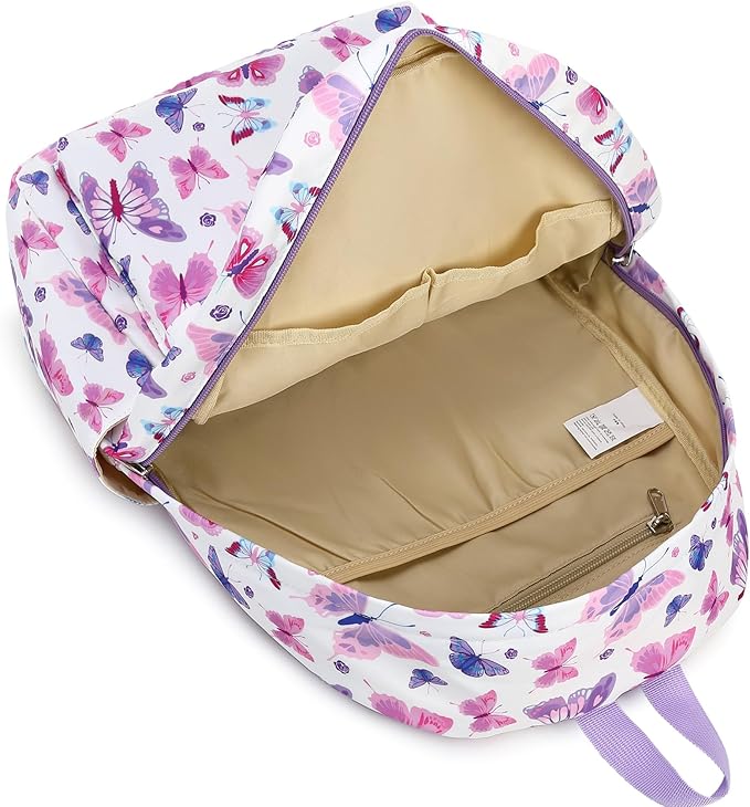 CAMTOP Preschool Backpack for Kids Girls Butterfly Toddler Backpacks Kindergarten School Bookbags(Age 3-8, Colorful Butterfly)