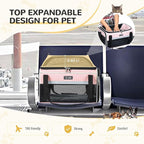 Lekereise Top-Expandable Pet Carrier 18x11x11Inch Delta American United Airline Approved Soft Sided Underseat to 15lbs Travel Carriers for Small Dogs Cats with Locking Safety Zippers Anti-Scratch Mesh