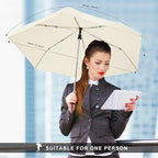 Compact Travel Umbrella for Purse - Flat Handle, Waterproof for Light Rain