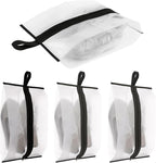 Shoe Travel Bags for Luggage, 4 Pack Waterproof Portable Travel Shoe Bags with Zipper and Handle for Organizer, Reusable Shoes Bag for Gym for Men Women