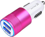 Fast Car Charger, Quick Charging 5.4A/30W Phone USB Car Charger Adapter Rapid Plug 2 Port Cigarette Lighter Charger Flush Compatible Samsung Galaxy S23 S22 S21 S20 Ultra S10e S10 S9 S8 Note, iPhone