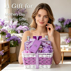 Gifts for Women, Spa Gift Baskets for Women - 9 Pcs Lavender Bath and Body Gift Basket | Christmas, Birthday, Mothers Day, Valentines Day Gift for Her, Perfect Gift for Mom All Occasion
