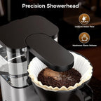 Kismile SCA-Certified 8 Cup Drip Coffee Maker, Pour Over Coffee Machine with 3s Instant Heat 197–205℉, Adjustable Flow Control, Removable Water Tank, Deep Cold Brew & 40 Min Keep Warm (Silver)