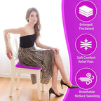 KYSMOTIC Gel Seat Cushion for Long Sitting (Large & Thick), Soft & Breathable, Gel Cushion for Wheelchair, Gel Chair Cushion for Hip Pain, Gel Seat Cushion for Office Chair (Black Cover)