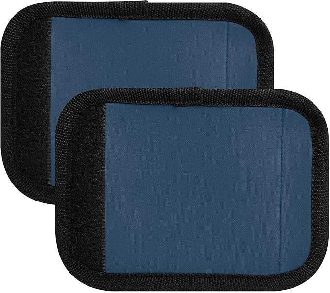 DOMIKING Blue Luggage Handle Wraps for Suitcase Luggage Identifier Soft Luggage Markers for Travel Bag Suitcase Luggage Handle Covers Travel Accessories, 4 Pack