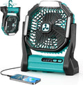 Portable Rechargeable Fan, 20000mAh Cordless Battery Powered Camping Tent Fans with LED Lantern, Small USB C Operated Outdoor Ventilador for Travel Camp Fishing Picnic Bedroom Power Outage Emergency