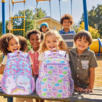 RHCPFOVR Kids Backpack for Girls - Girls Backpack 3-8 Ages Dinosaur for Kids 15 Inch School Bookbag for Kindergarten Elementary School Bookbag for Girl 1st 2nd Grade