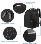MATEIN Backpack for School, Expandable College Backpack for Boys Girl, Water Resistant Large Bookbag for Men Women, 15.6 inch Laptop Bag, Anti Theft Travel Daypack, Black