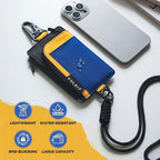 VULKIT Water-Resistant Keychain Wallet with Lanyard for Men and Women, Outdoor Zipper Pouch Wallet with Clear ID Window, for Hiking, Fishing, Skateboard and any Outdoor Activities, Summit Sky