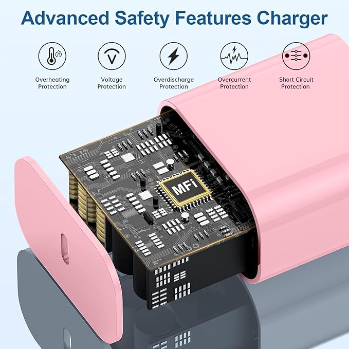 USB C Apple Watch Charger,[MFi Certified] iPhone Fast Magnetic iWatch Charger 6ft USB C Charging Cable Cord Long and Type C Wall Charger Block for Apple Watch Series 11/10/9/Ultra/8/7/SE/SE2/6/5/4/3/2