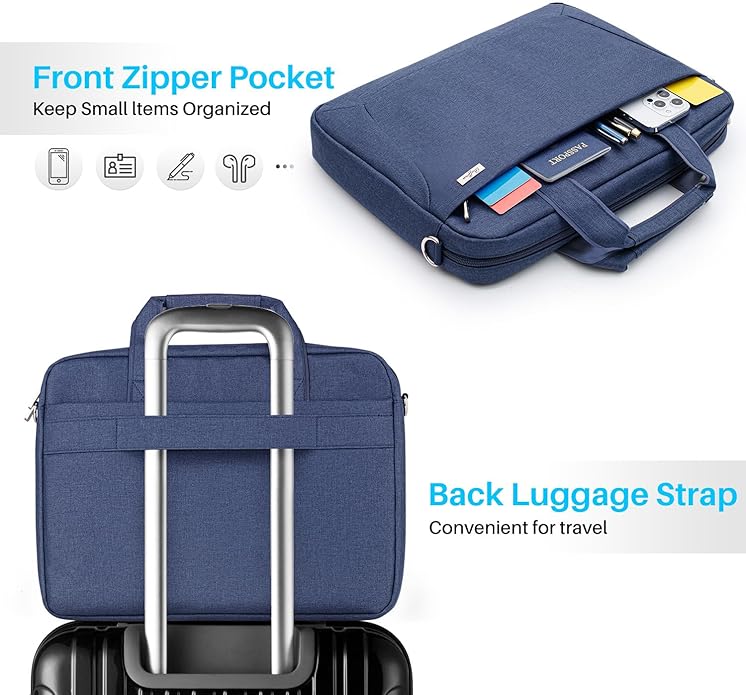 BAFFINA Laptop Shoulder Bag 15.6 16 17.3 Inch for Men Women,Waterproof Computer Carrying Case Messenger Bag Briefcase Work