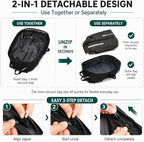 Boavan Vacuum Seal Backpack for Travel with Pump, 55L Large Bag with Zipper‑Off Detachable Vacuum Compression Bag Waterproof Carry On Large Travel Bag for Airline，Bags and Backpack Used Independently