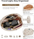 Pritent Fanny Packs for Women Cross Body Bag Waterproof Belt Bag with Adjustable Strap and Zipper Back Pocket Small Crossbody Bags Fashion Waist Packs for Workout Travelling(Strawberry Beige, Large)