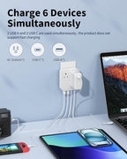 USB C Charger Block 30W,Slim Flat USB Wall Charger Plug with 2 Outlet Ports,Multi USB C Charging Power Adapter for Home Travel Office School