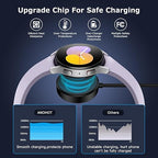 USB C Samsung Watch Charger Fast Charging for Samsung Galaxy Watch 8/8 Classic/7/6 Classic/6/5 Pro/5/4/4 Classic/3/Active 2/Active 1, Magnetic Wireless Galaxy Charger Pad with 3FT Type C Cable Cord