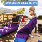 oaskys Camping Sleeping Bag - 3 Season Warm & Cool Weather - Summer Spring Fall Lightweight Waterproof for Adults Kids - Camping Gear Equipment, Traveling, and Outdoors