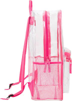 Trail maker Clear Backpack Heavy Duty with Padded Straps, Side Pockets for Kids, Boys, Girls, School, Stadium Approved Events