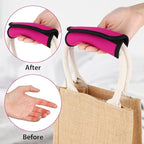 2 Pack Luggage Handle Wraps for Suitcase, Bright Color Comfort Soft Handle Covers Suitcase Luggage Handle Wrap Luggage Tag Wraps Travel Accessories (Rose Red)