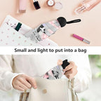 Cowboy Boots Pattern Umbrellas for Rain Windproof Small Folding Compact Mini Travel Umbrella for Purse Lightweight Portable Pocket for Women