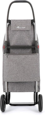ROLSER I-Max Tweed 2 Wheel Foldable Shopping Trolley - Gray