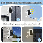 Ring Camera Solar Panel Charger,5W Solar Charger Compatible with Ring Spotlight Cam Stick Up Cam Battery Outdoor Wireless Surveillance Camera, 16.4ft Cable (White, 1 Pack)