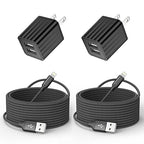 iPhone Charger 10ft, Fast i Phone Block Dual 2Port USB Wall Charger Block Adapter Plug 2 Pack & Long 10foot Fast Charging Nylon Braided Lightning Cable Cord for iPhone 14/13/12/11/XS/XR/8 Plus/SE iPad