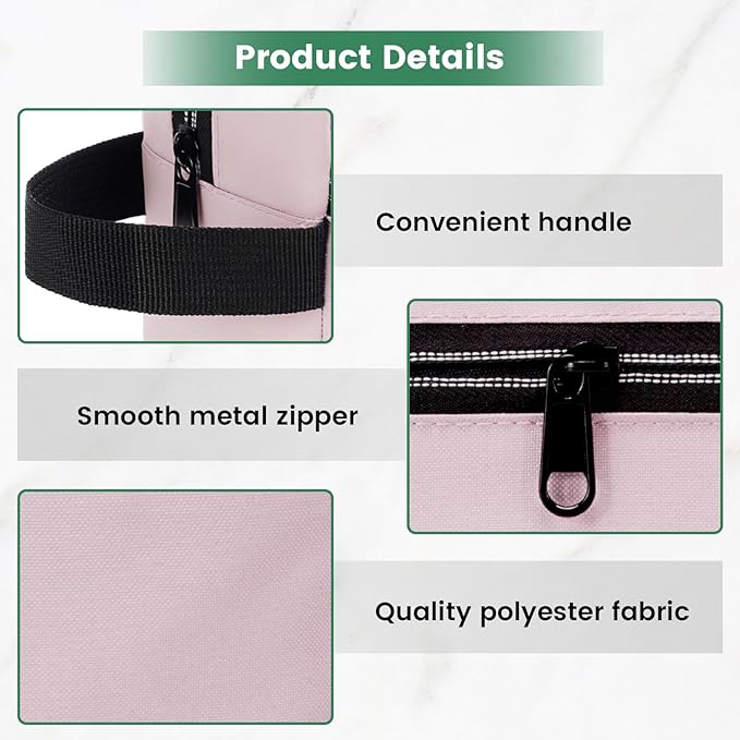 Carbrea Toiletry Bag for Women - Makeup bag Small Pouch for Toiletries, Cosmetics, Accessories, Gifts, Travel Organizer - Pink