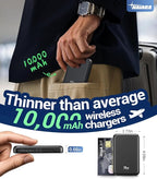 Portable Charger for Magsafe Power Bank - 10000mAh Magnetic Phone Charger, USB-C 20W PD Fast Charging, Slim Wireless Battery Pack for iPhone 17/16/15/14/13 Series,for Travel Cruise Essentials-Obsidian