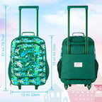 WZLVO Kids Luggage for Boys and Girls, Cute Dinosaur Unicorn Rolling Wheels Suitcase for Toddler Children