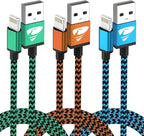 Aioneus iPhone Charger Cord 3ft 3Pack MFi Certified Lightning Cable Fast Charging Nylon Braided Phone Charger Cable Compatible with iPhone 14 13 Pro 12 Pro 11 Pro Xs Max Xr 8 7Plus SE