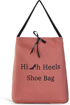 Premium Drawstring High Heel Shoe Bag – Travel-Friendly Dustproof Pouch for Heels & Sandals, Lightweight & Durable, 11 Color Options (plum)