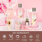 Mothers Day Gifts for Women Spa Gift Basket Vanilla Oat 16 Pcs Bath Scents for Women,Bath Gift Set Enriched essential oil, Home Spa with Shower Gel, Body Oil, Diffuser, Shower Steamer spa kit Mom