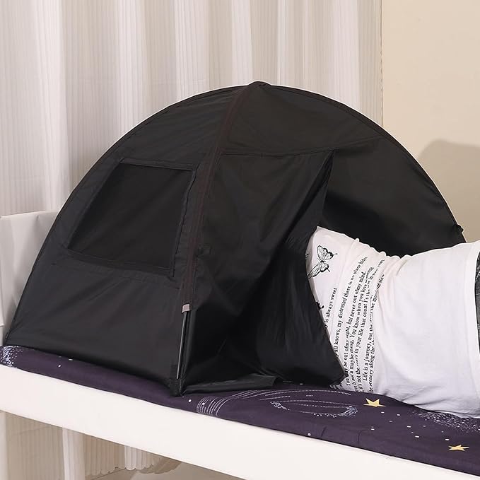 Sleep Bed Tent Light-Blocking Privacy Tent Blackout Canopy to Improve Sleep Anytime, Anywhere. Perfect for Nightshift, Dorms, Travel, Naps and Relaxation