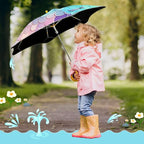 ALAZA Kids Umbrella Stick Umbrellas Cute Umbrella for Boys Girls Toddler UV/Sun Rain Windproof