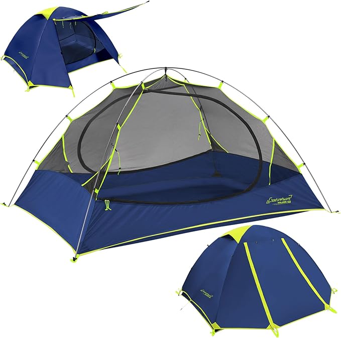 Clostnature Lightweight Backpacking Tent - 1/1.5/2/3/4/6 Person Ultralight Waterproof Camping Tent, 3 Season Large Size Easy Setup Tent for Family, Outdoor, Hiking and Mountaineering