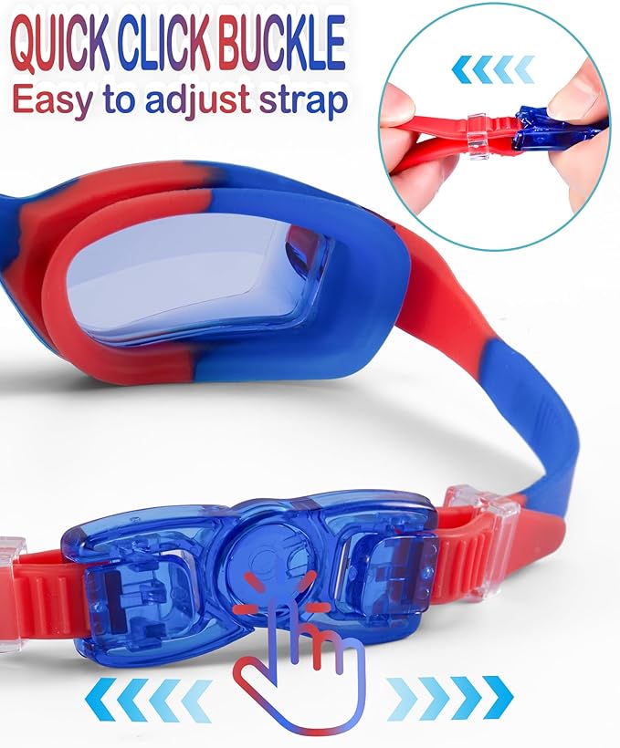 Aegend Swim Goggles for Kids Youth 3-14 Anti-Fog Anti-UV Comfort Fit Goggles for Swimming