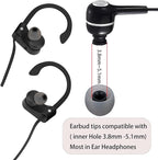 Silicone Replacement Earbud Tips Ear Tips Fit Most in-Ear Earbuds(Inner Hole 3.8mm -5.1mm) Headphone Rubber Tips Earbud Covers 9 Pairs S M L